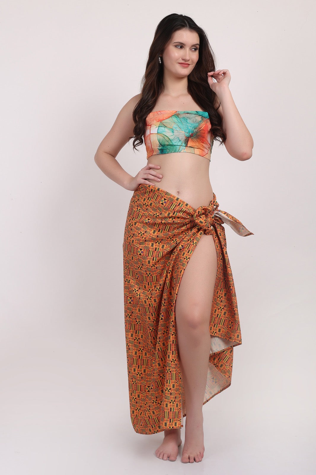 Pareo Estampado Afrocaribeño Rectangular Multiuso