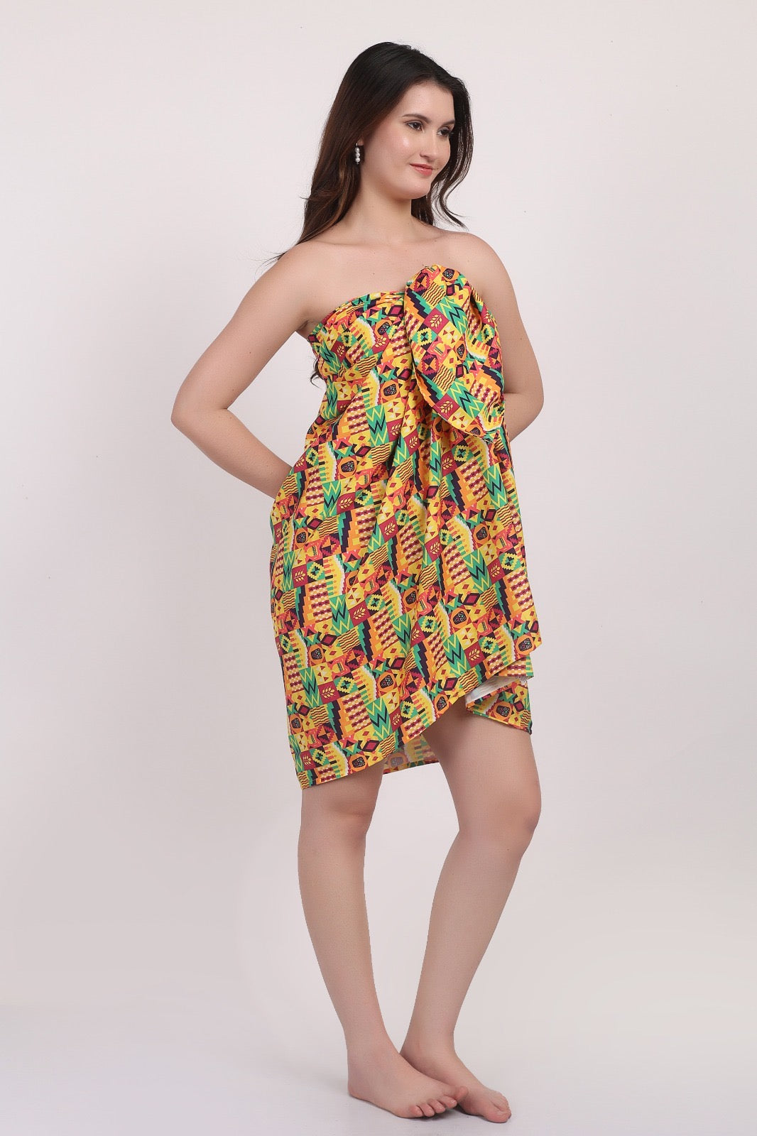 Pareo Estampado Afrocaribeño Rectangular Multiuso