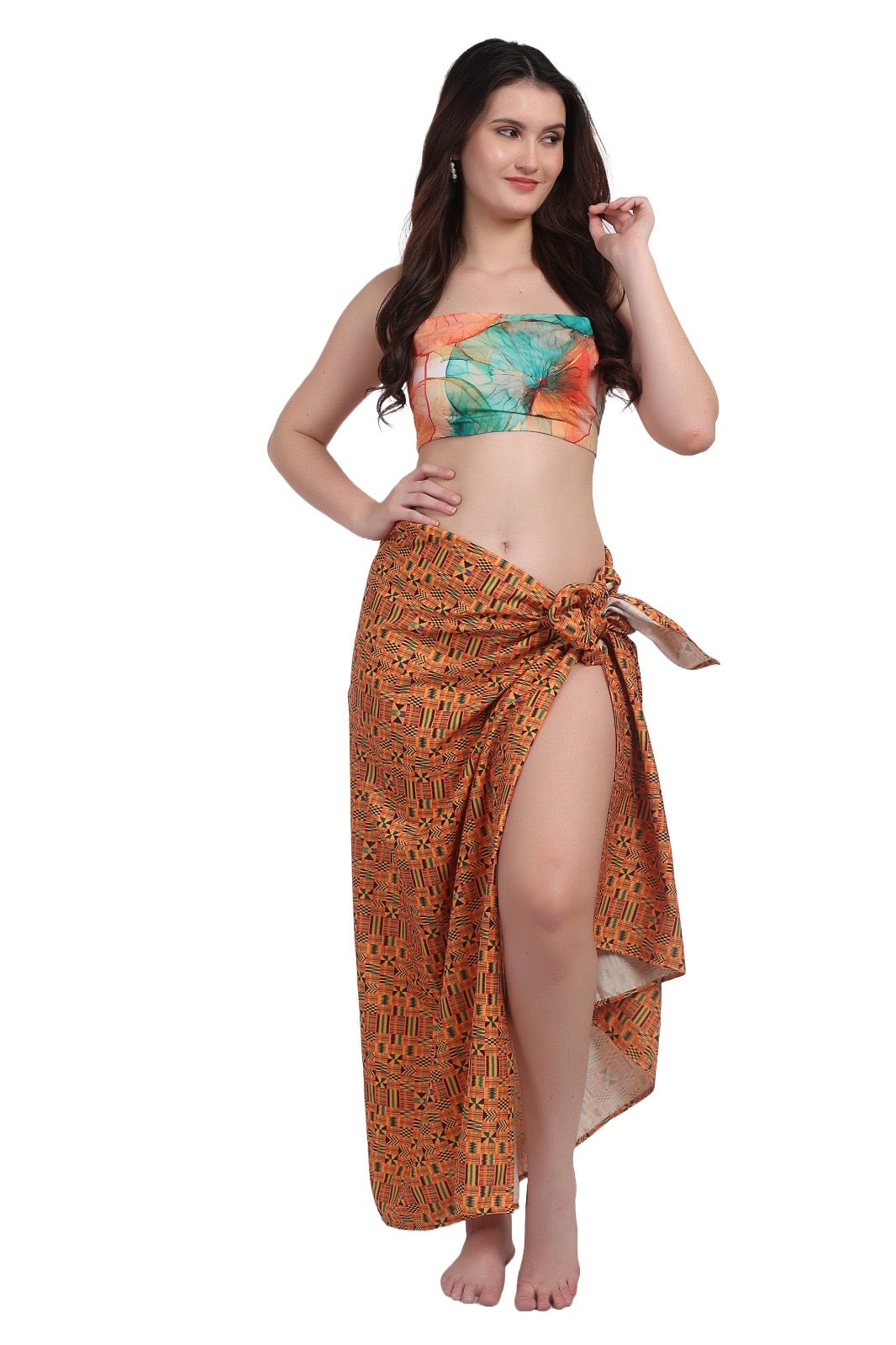 Pareo Estampado Afrocaribeño Rectangular Multiuso