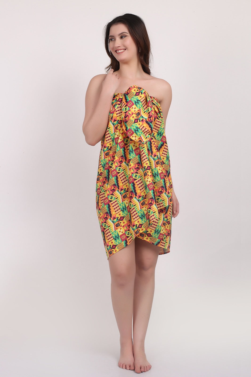Pareo Estampado Afrocaribeño Rectangular Multiuso