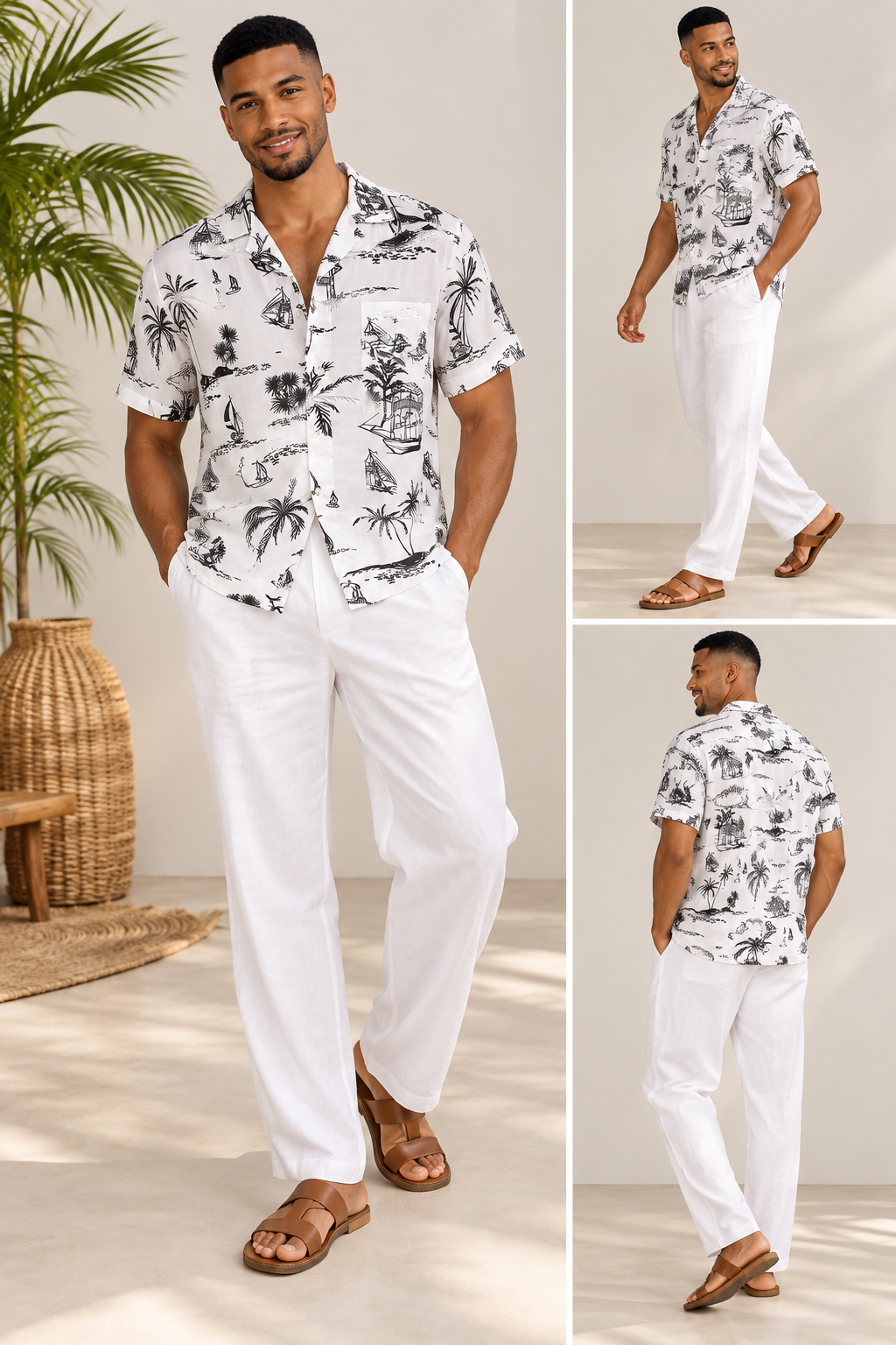 Pantalón Blanco de Hombre | Talla Única
