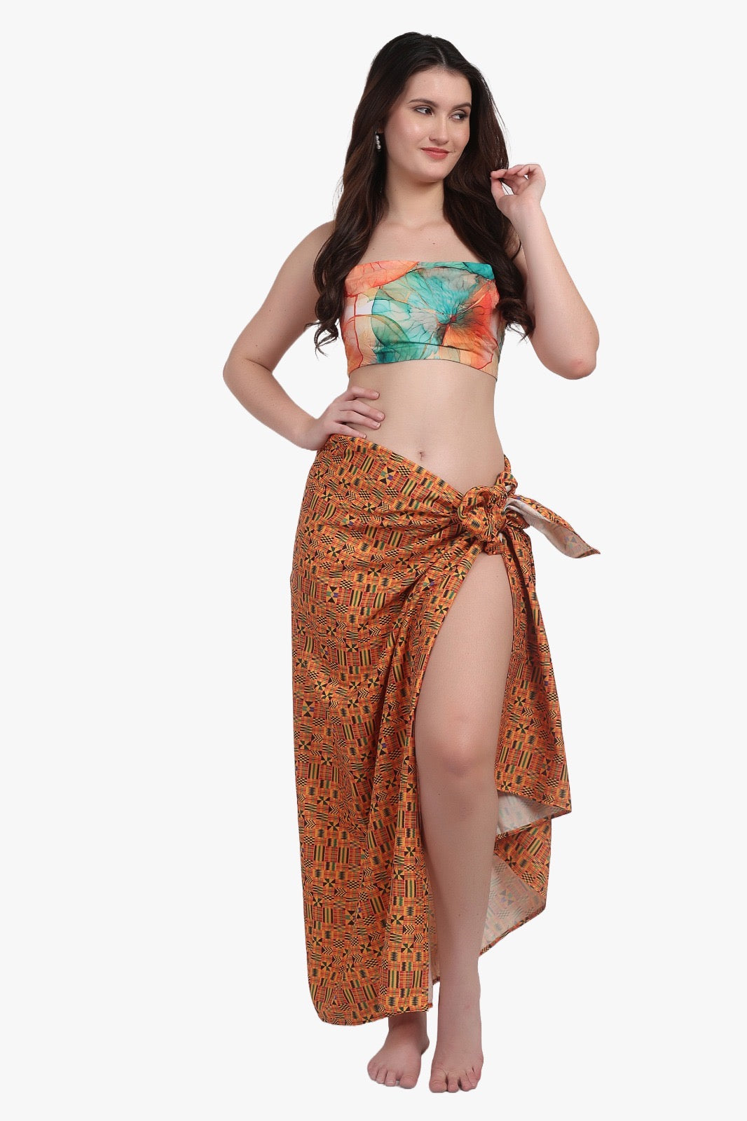 Pareo Estampado Afrocaribeño Rectangular Multiuso