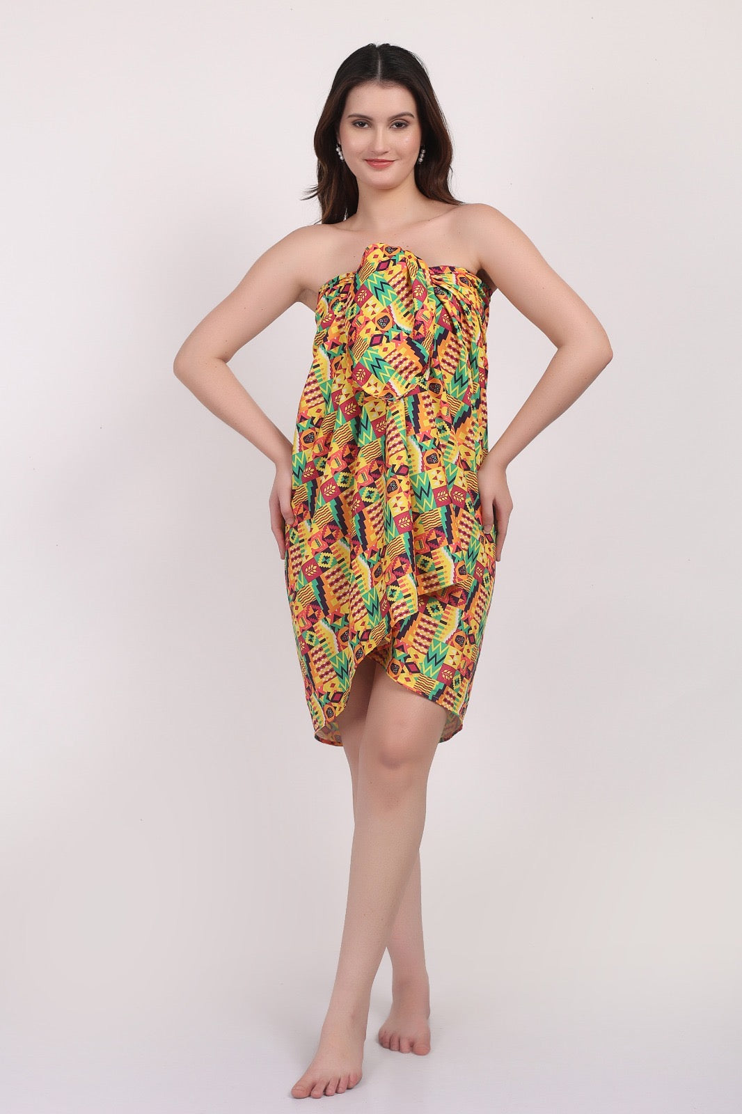 Pareo Estampado Afrocaribeño Rectangular Multiuso