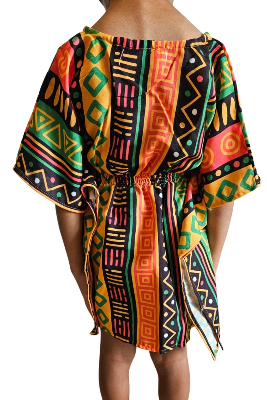 Vestido de Niña Estampado Afrocaribeño