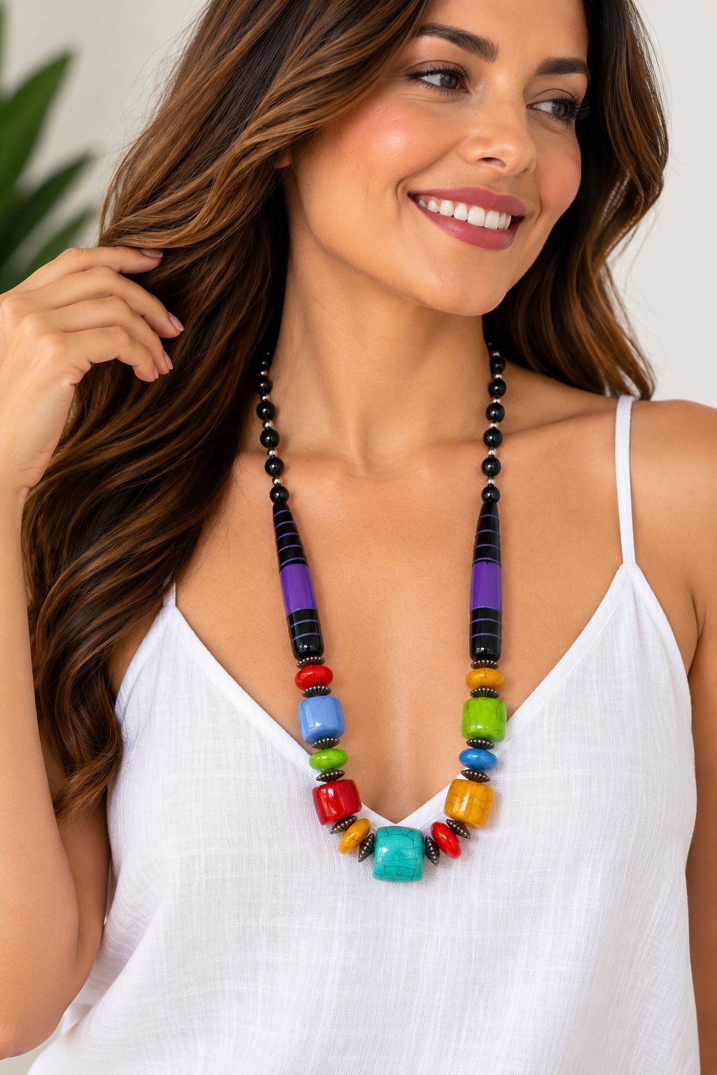 Nombre: Collar Arcoíris Boho
