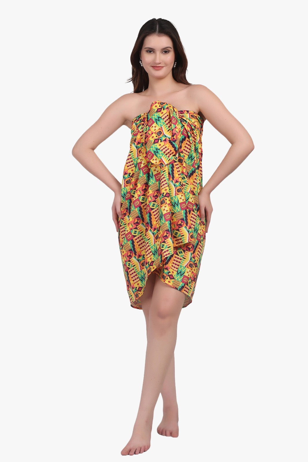 Pareo Estampado Afrocaribeño Rectangular Multiuso