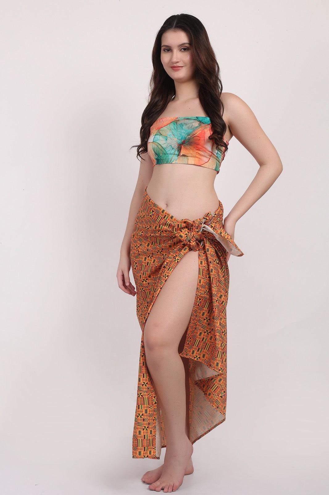 Pareo Estampado Afrocaribeño Rectangular Multiuso