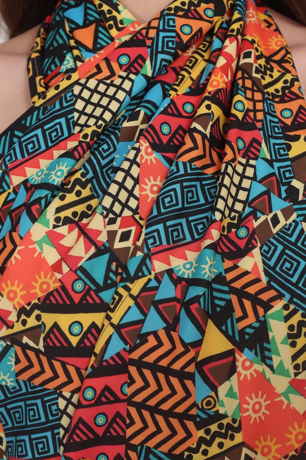 Pareo Estampado Afrocaribeño Rectangular Multiuso