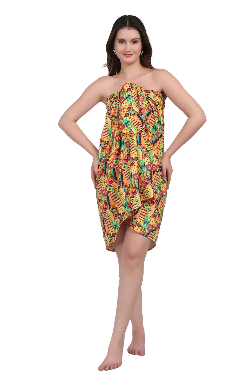 Pareo Estampado Afrocaribeño Rectangular Multiuso