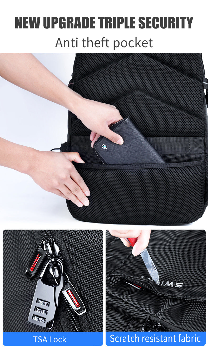Bulto Mochila Swicky Negro 16''