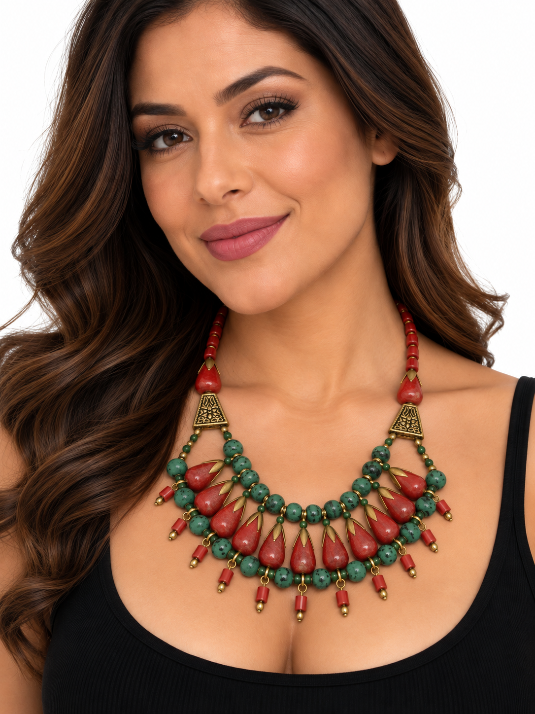 ✨ Collar Bohemio Selva Roja
