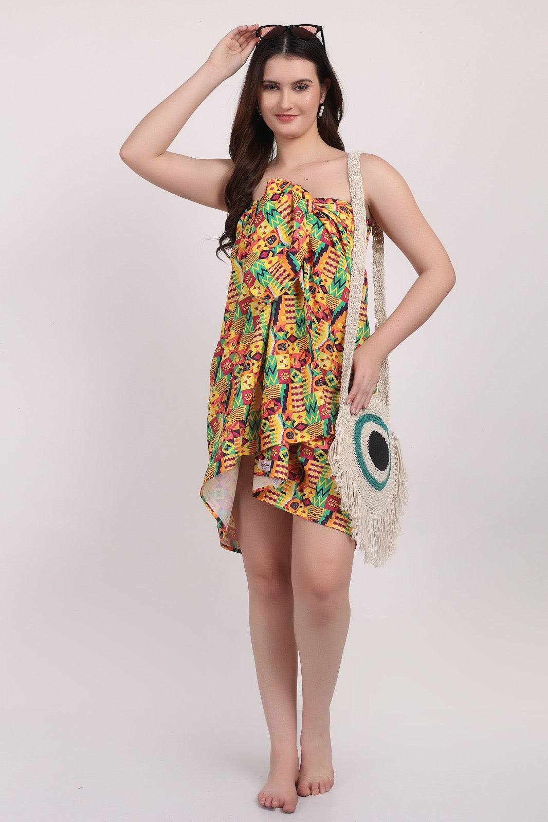 Pareo Estampado Afrocaribeño Rectangular Multiuso