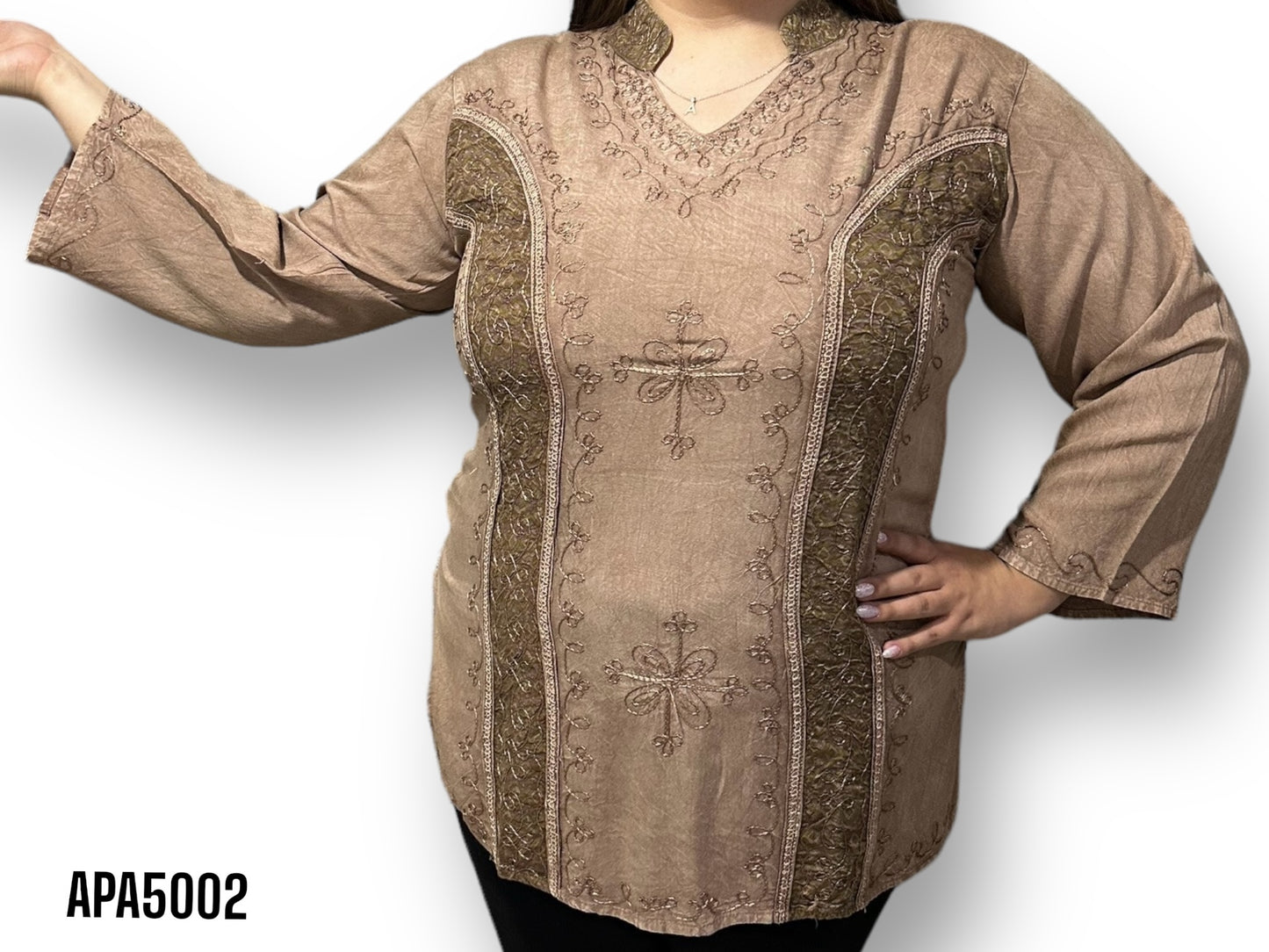 Blusa de Dama Elegante con Bordado Unitalla (M)
