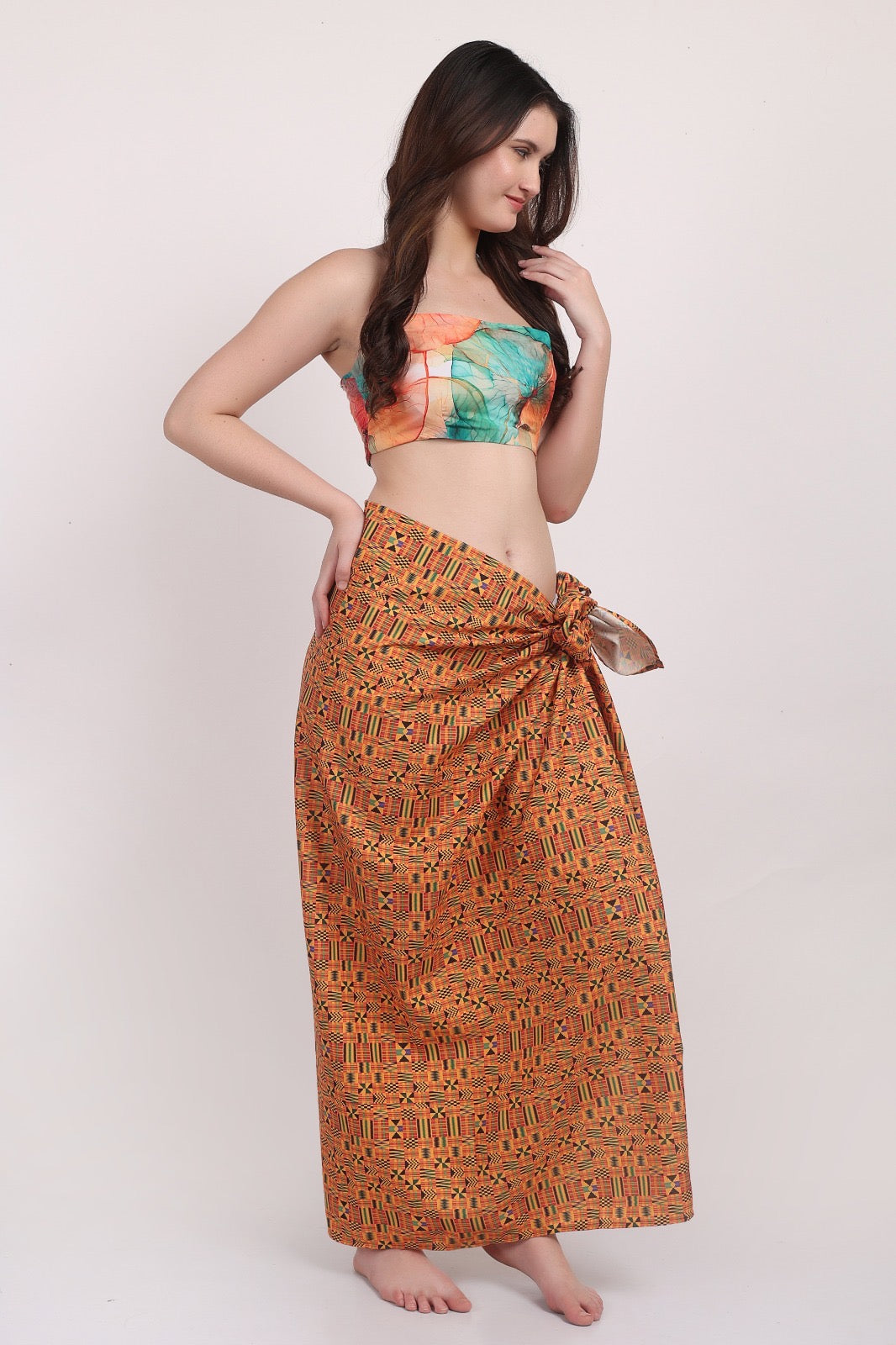Pareo Estampado Afrocaribeño Rectangular Multiuso
