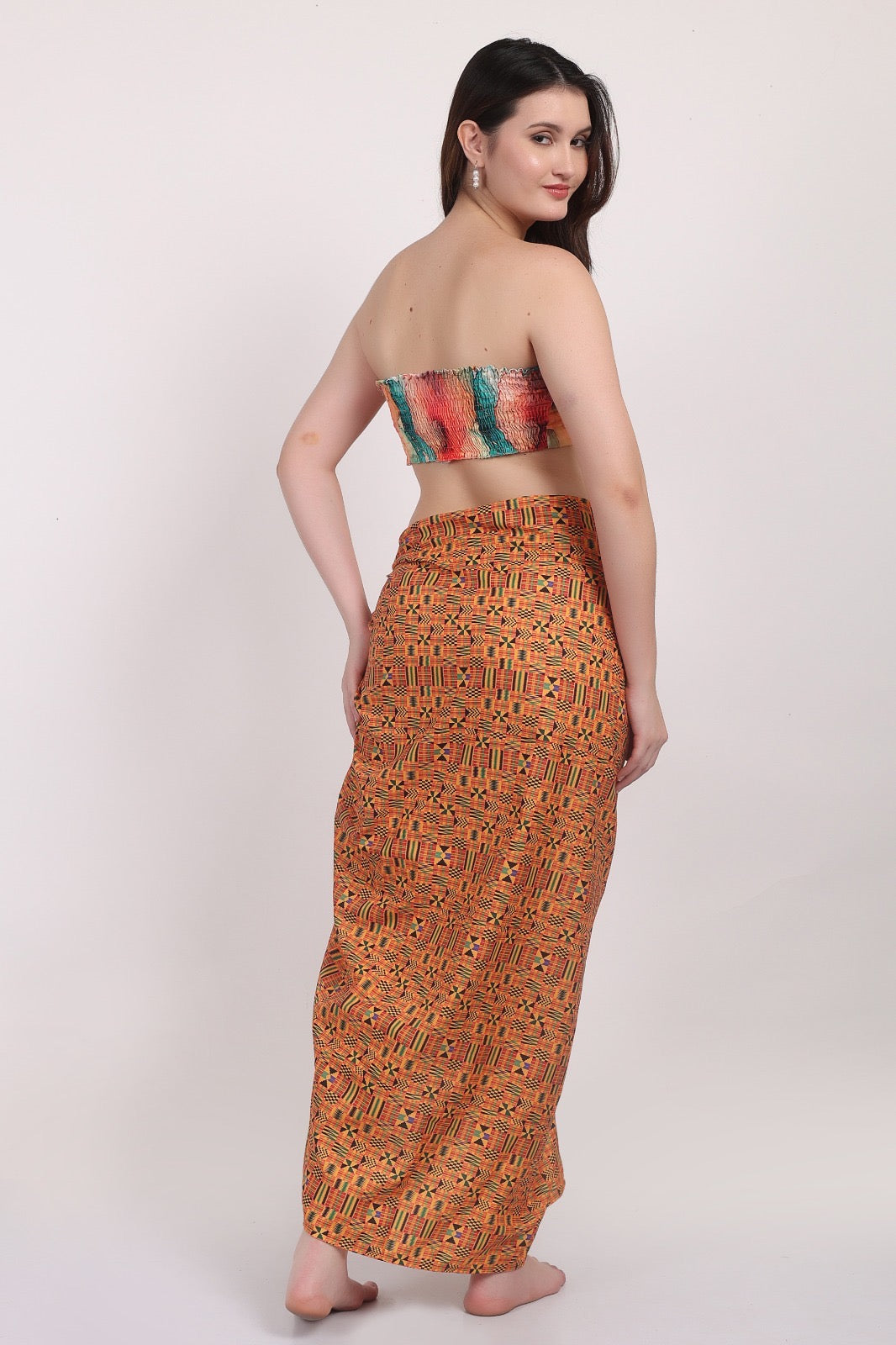 Pareo Estampado Afrocaribeño Rectangular Multiuso