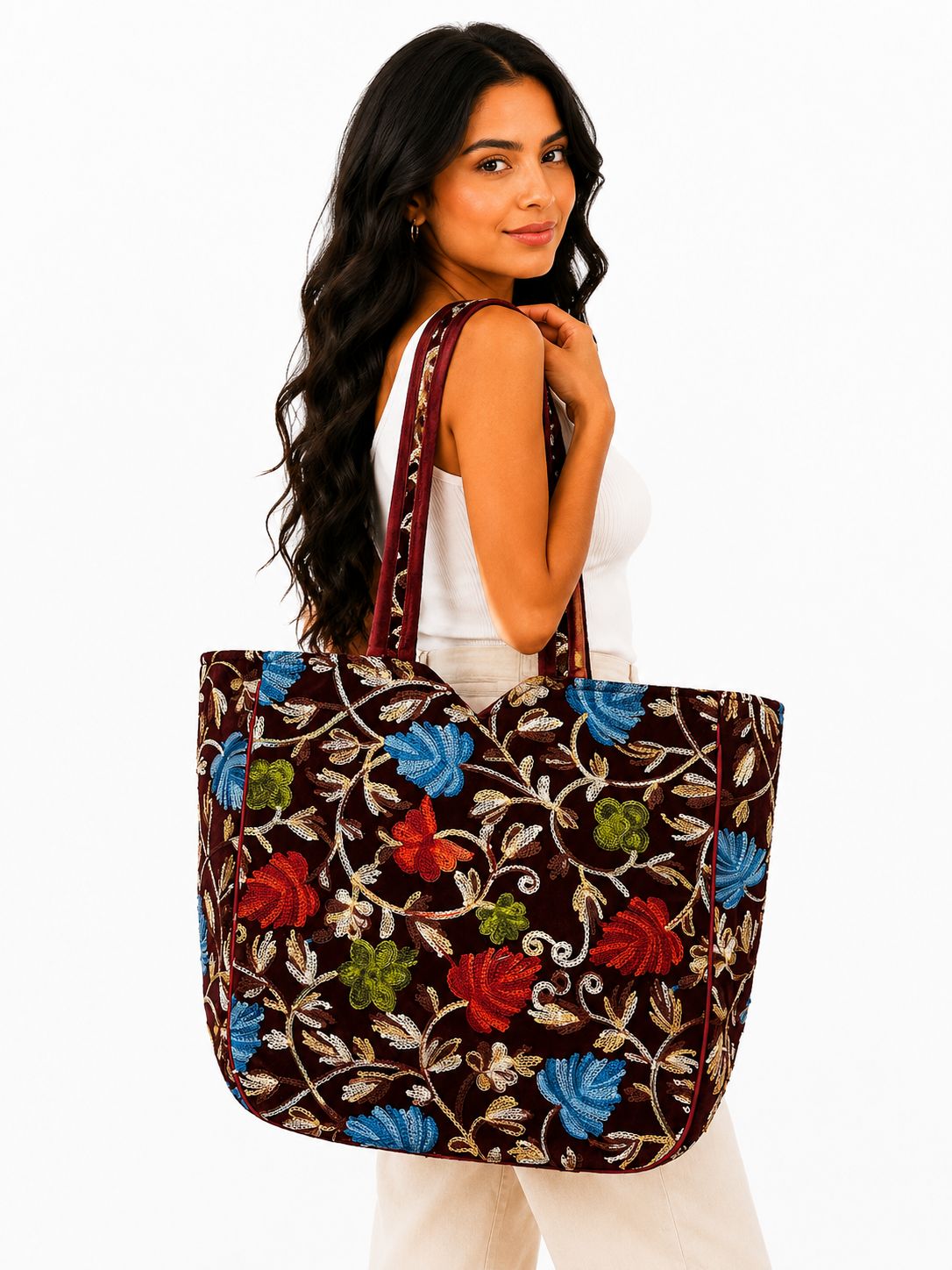 Bolso Bohemio Café Floral