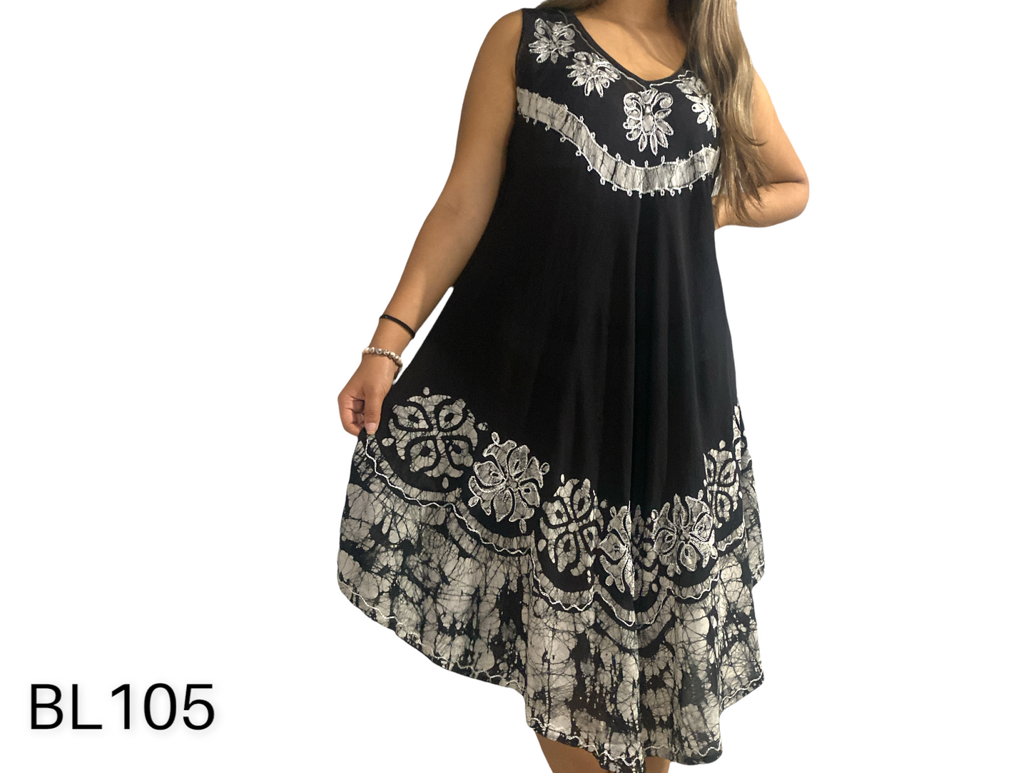 Bata de Dama Estampada sin mangas BL105