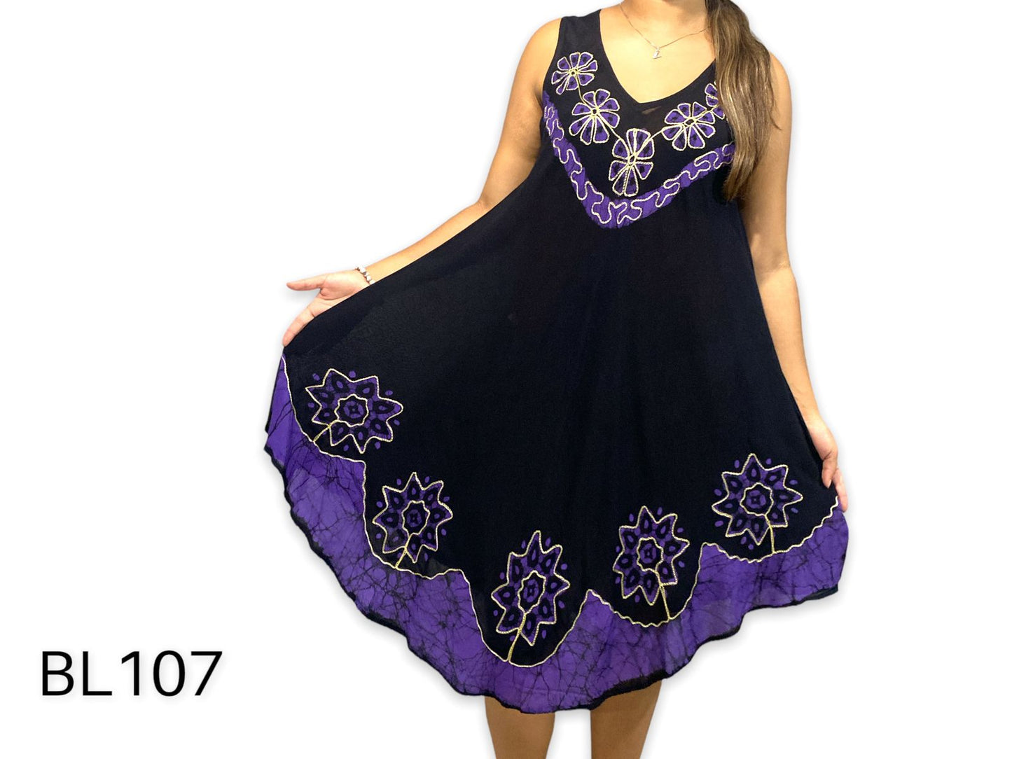 Vestido Estampado de Dama sin mangas