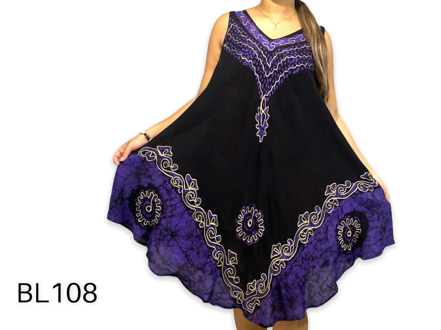 Vestido Estampado de Dama sin mangas