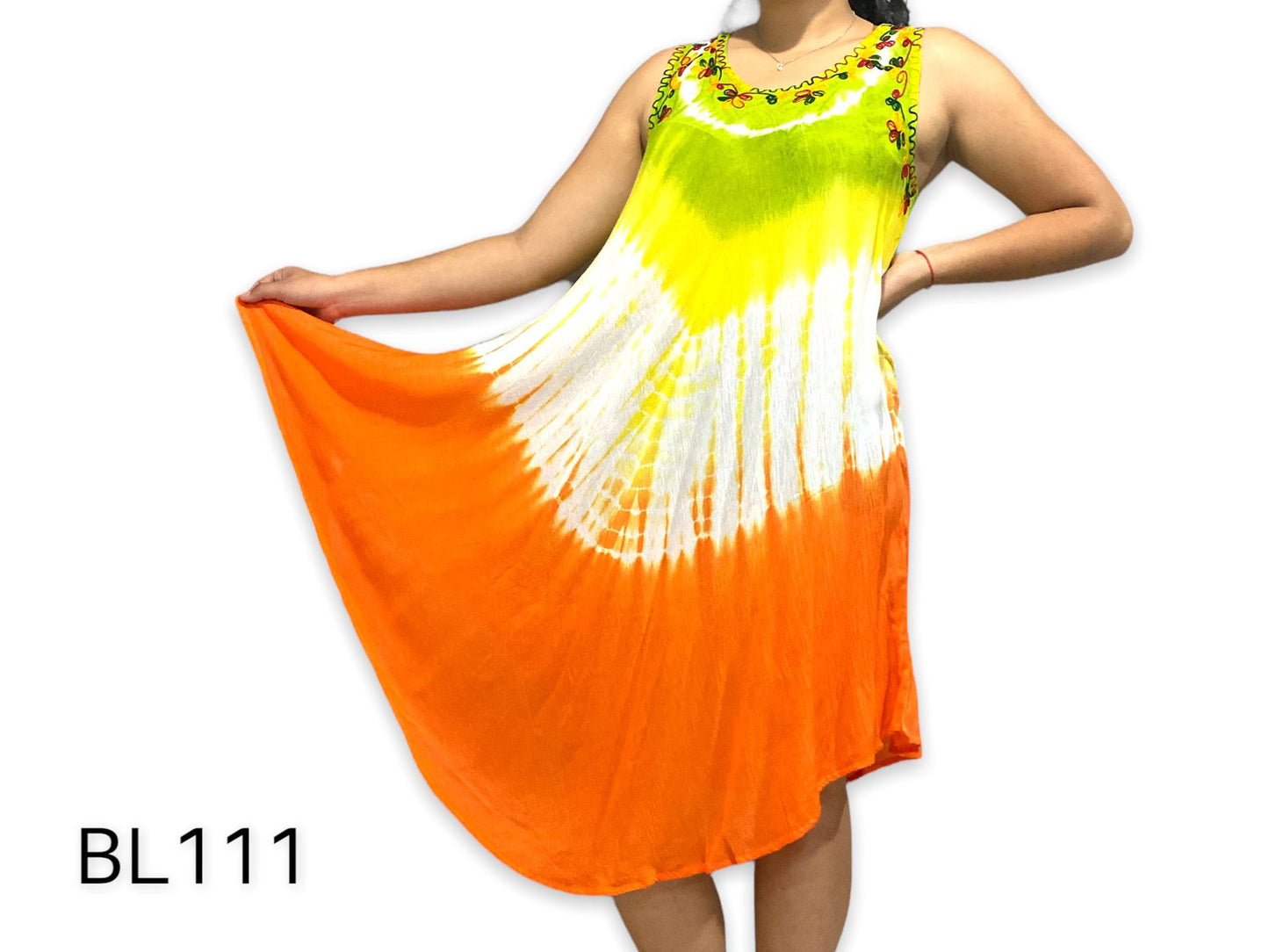 Vestido Estampado de Dama sin mangas