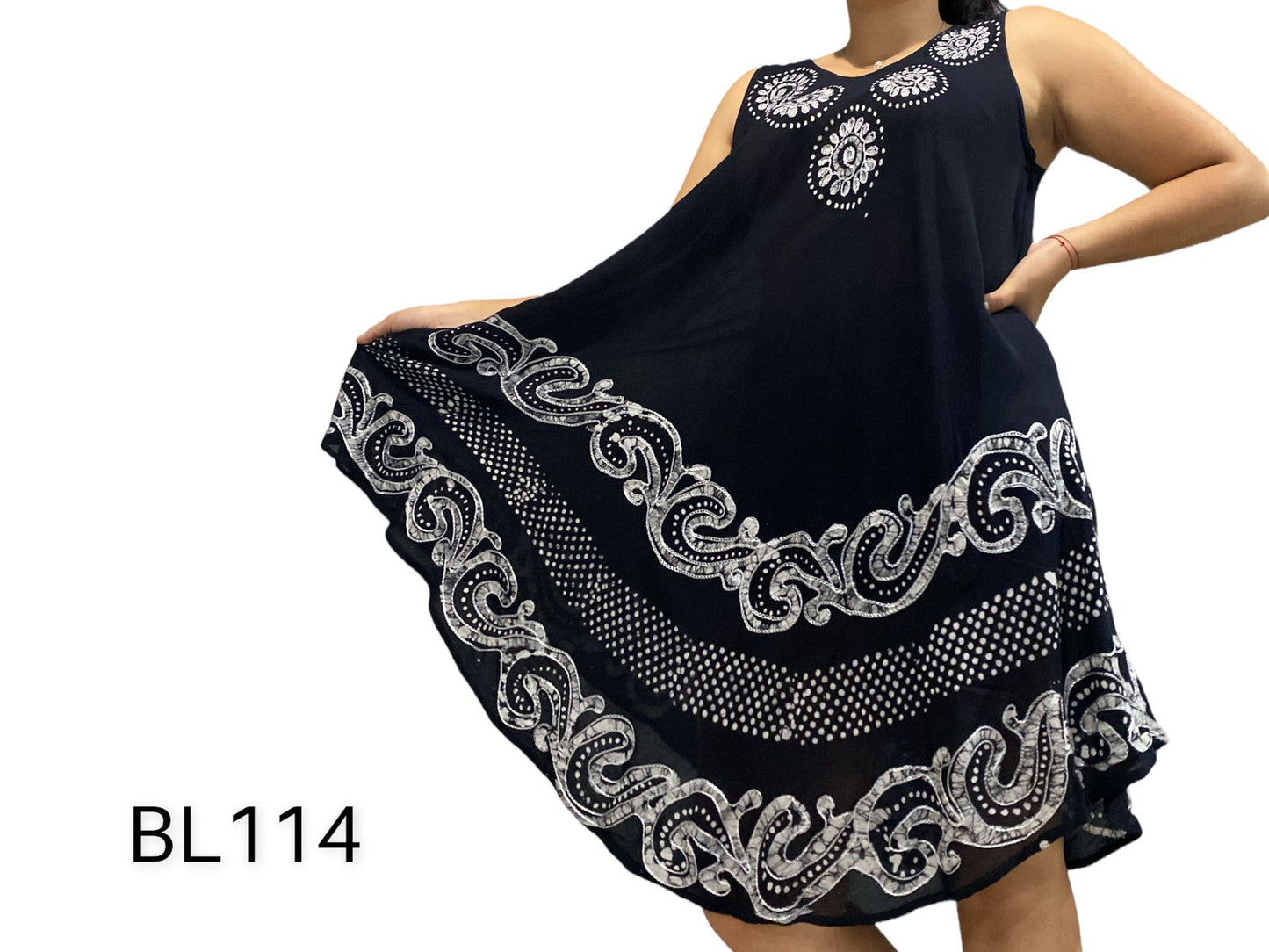 Vestido Estampado de Dama sin mangas