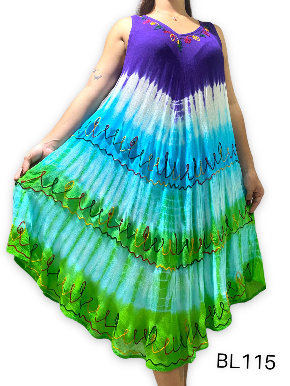 Vestido Estampado de Dama sin mangas