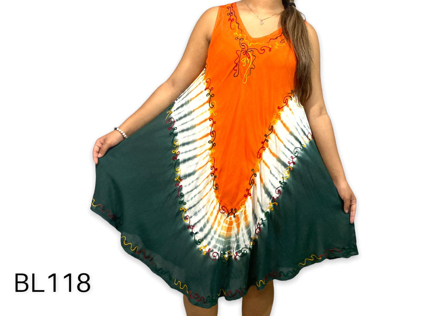 Vestido Estampado de Dama sin mangas