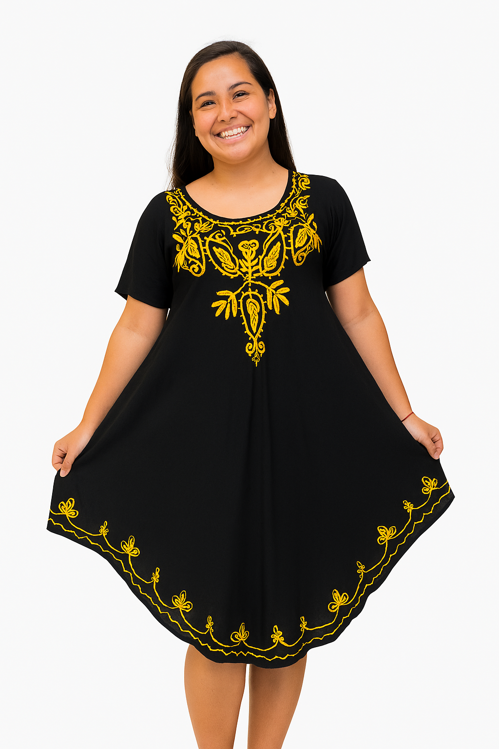 Vestido Estampado de Dama con mangas