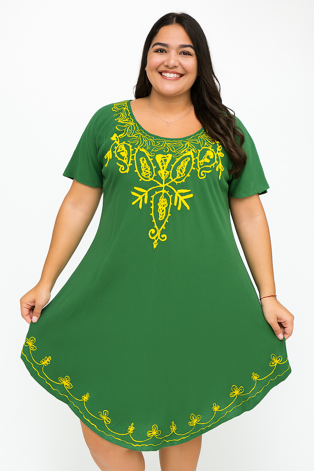 Vestido Estampado de Dama con mangas