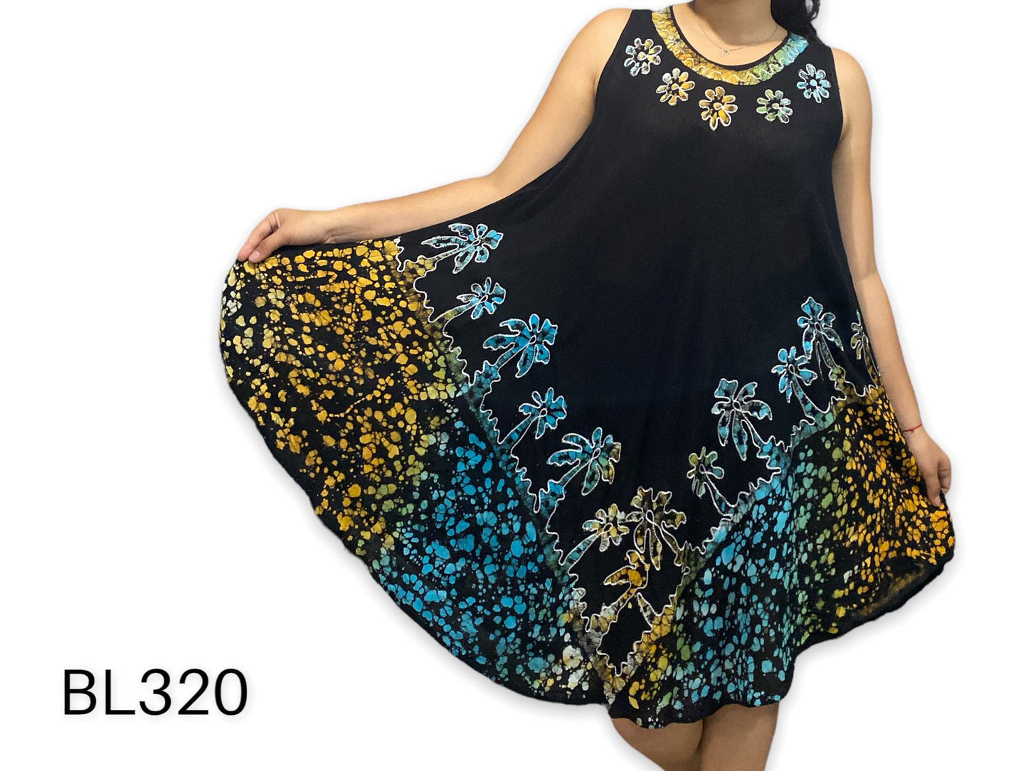 Vestido Estampado de Dama sin mangas