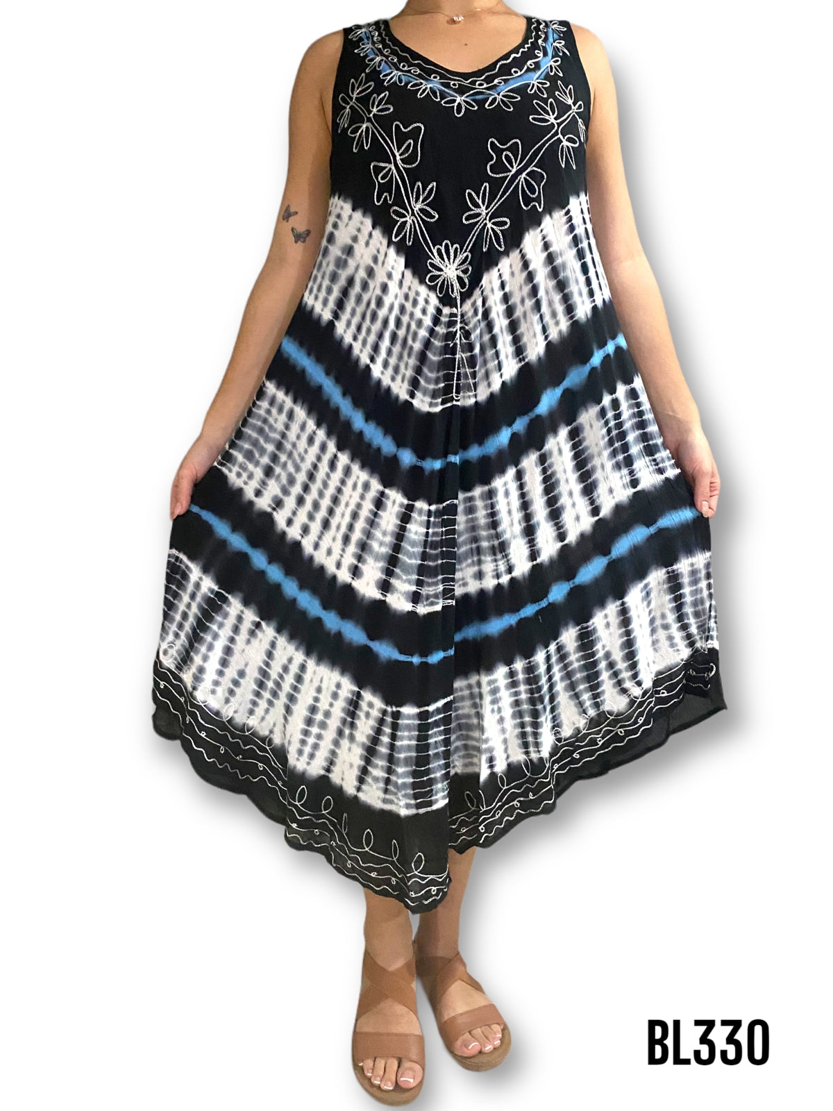 Vestido Estampado de Dama sin mangas