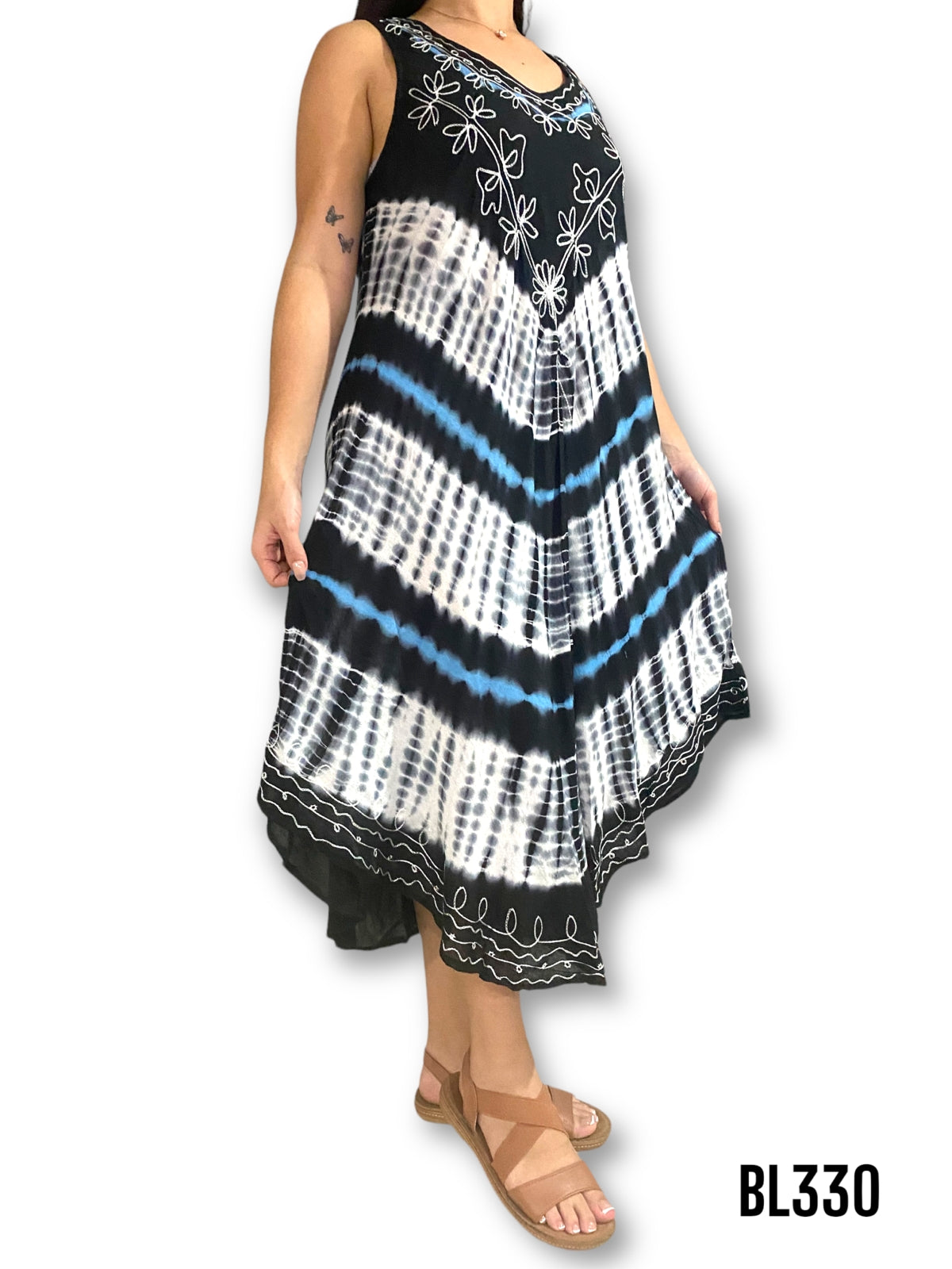 Vestido Estampado de Dama sin mangas