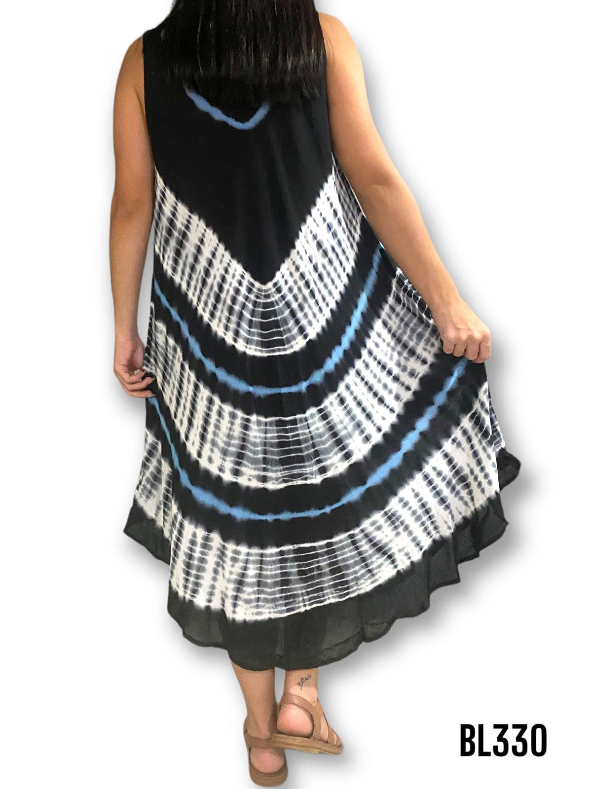 Vestido Estampado de Dama sin mangas