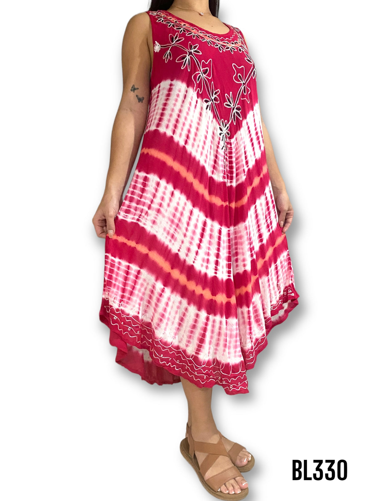 Vestido Estampado de Dama sin mangas