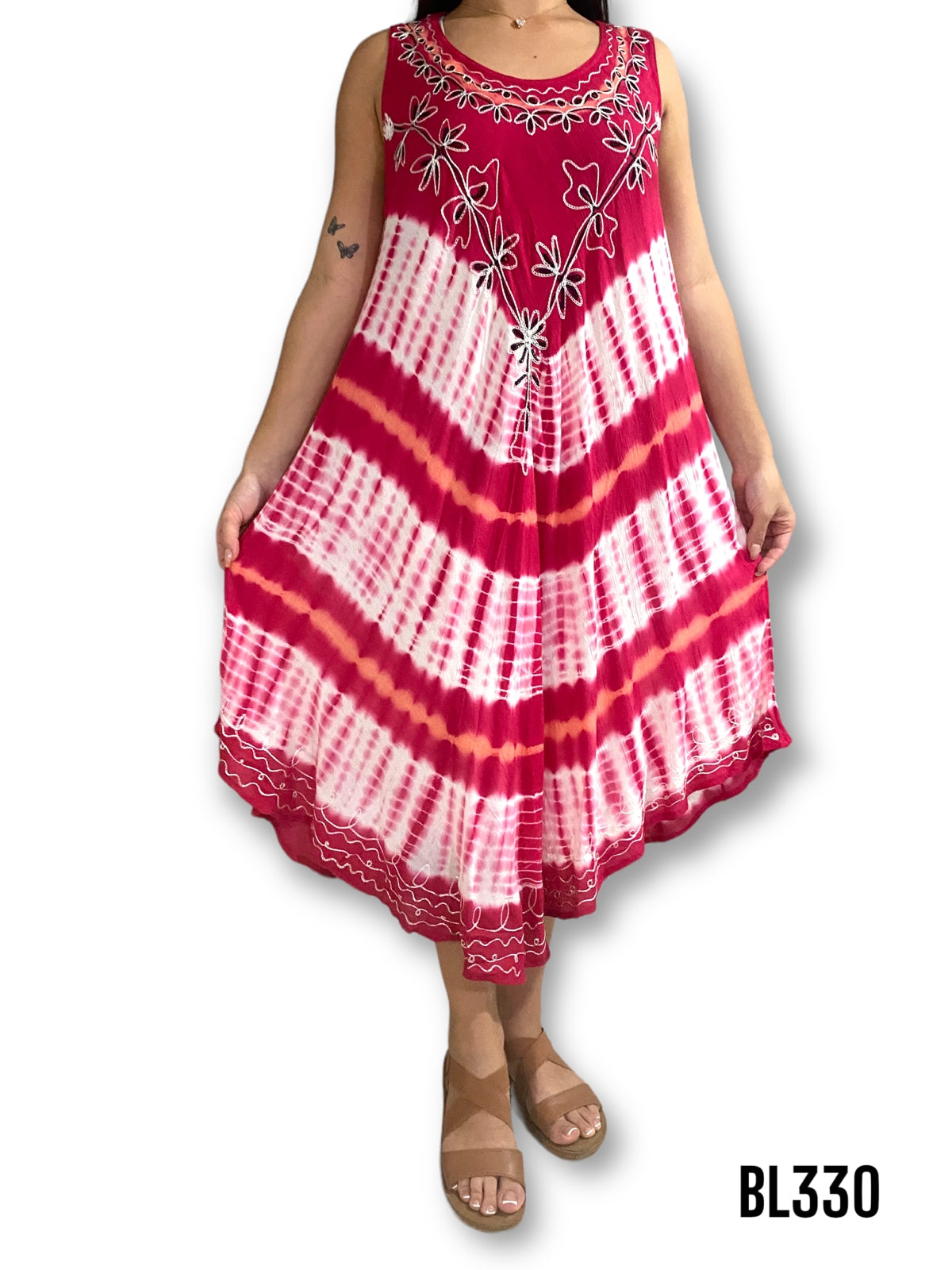 Vestido Estampado de Dama sin mangas