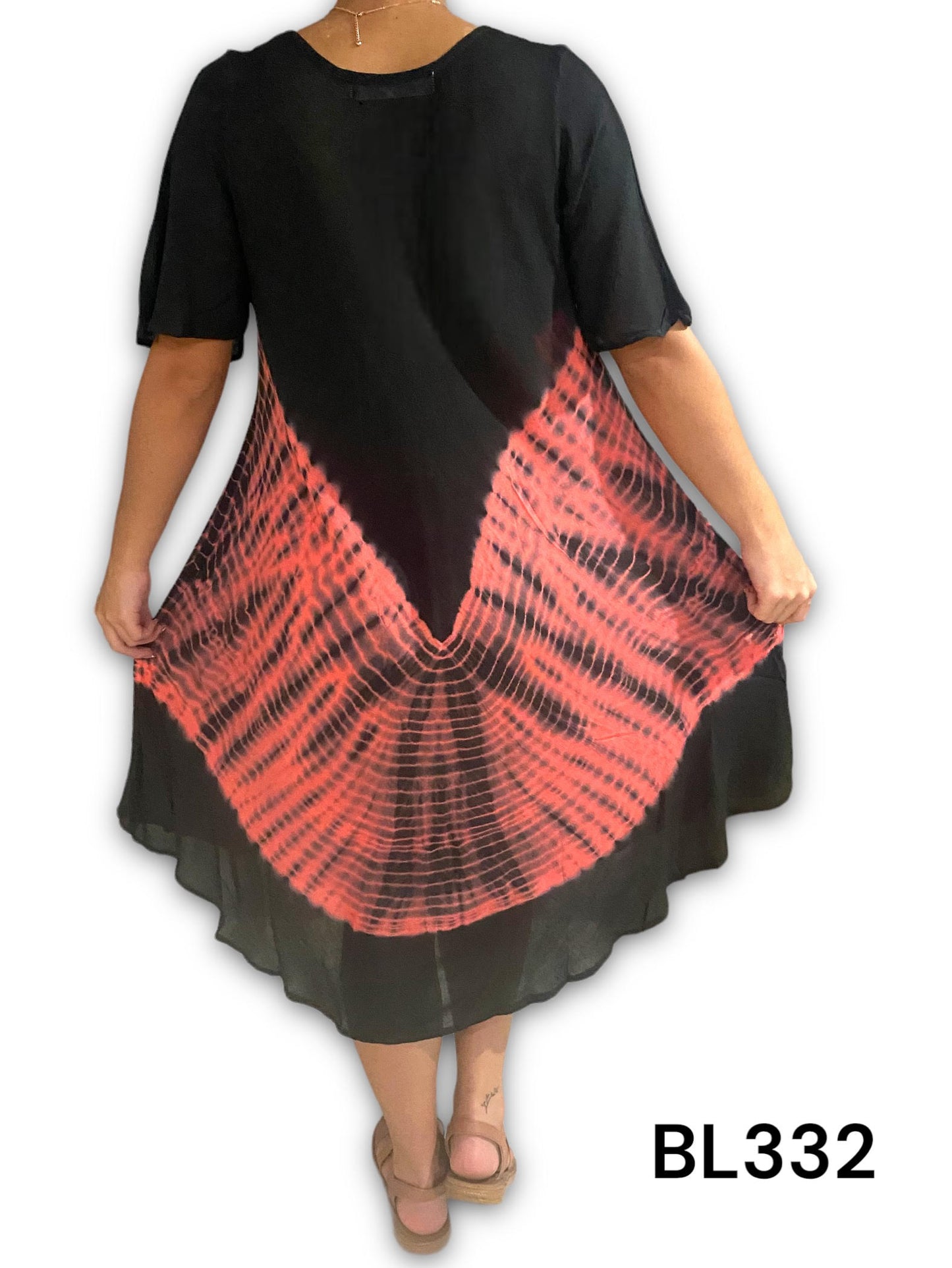 Vestido Estampado de Dama con mangas
