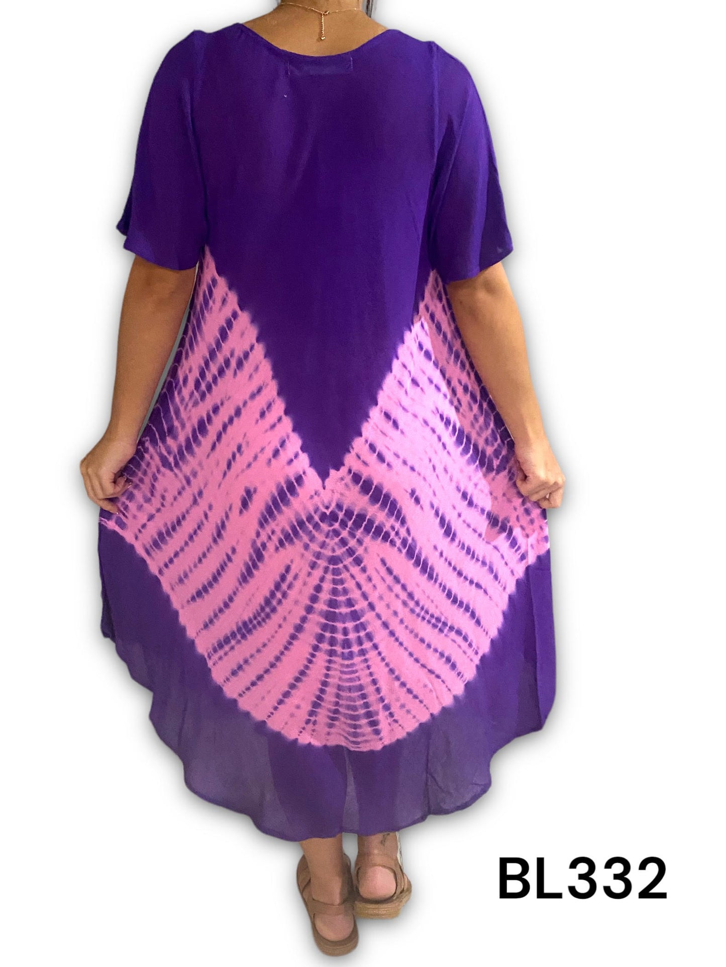 Vestido Estampado de Dama con mangas