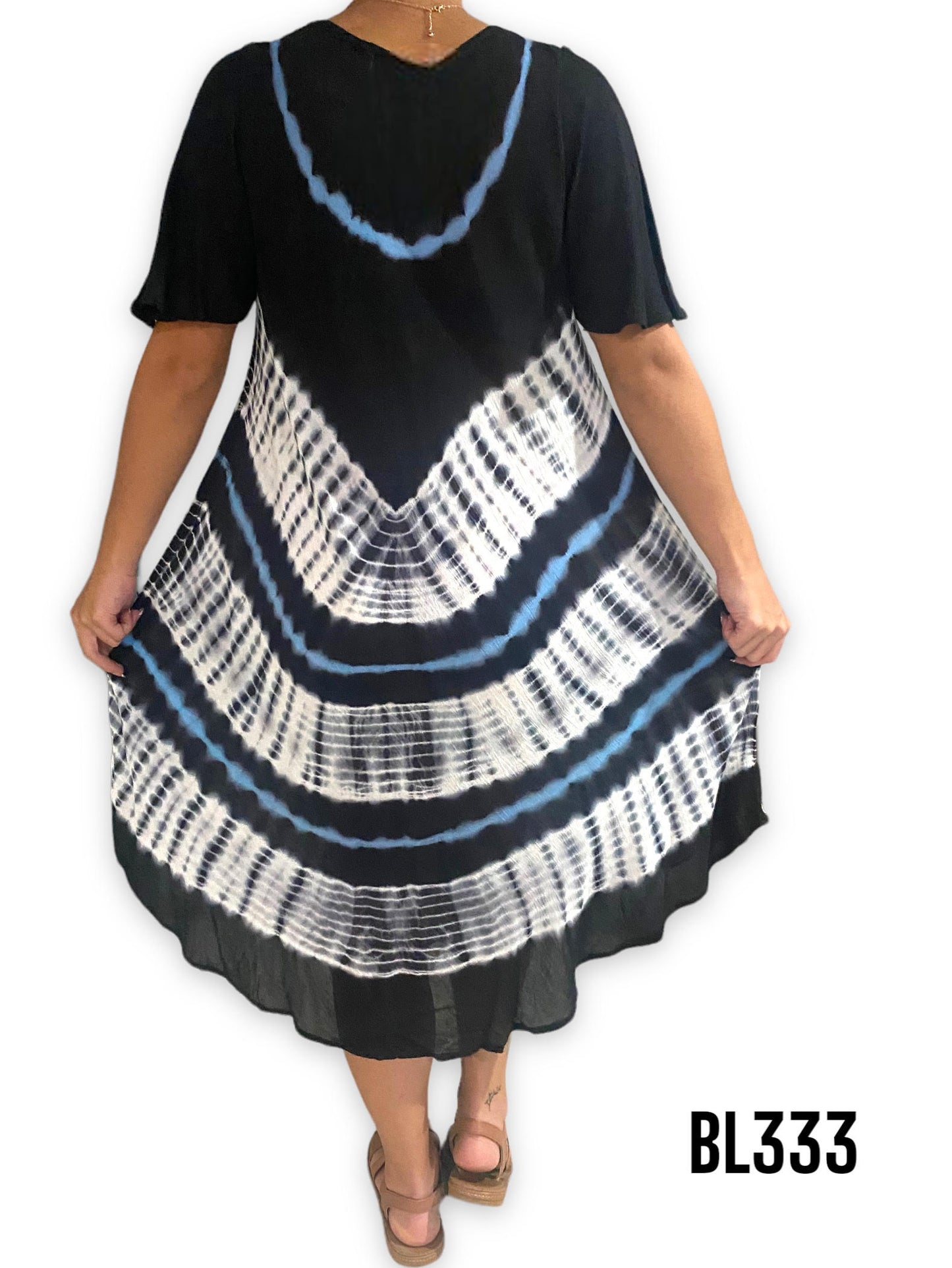Vestido Estampado de Dama con mangas