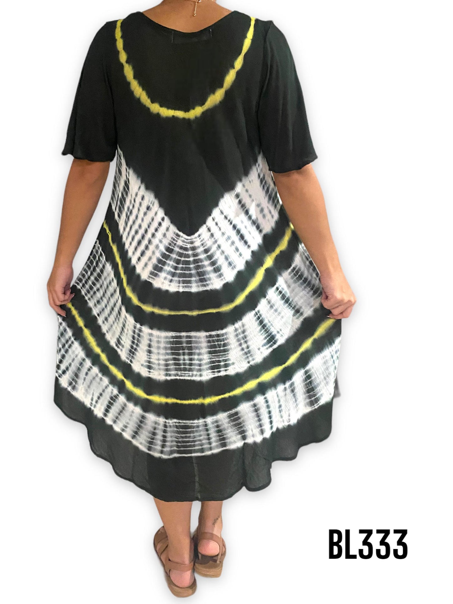Vestido Estampado de Dama con mangas