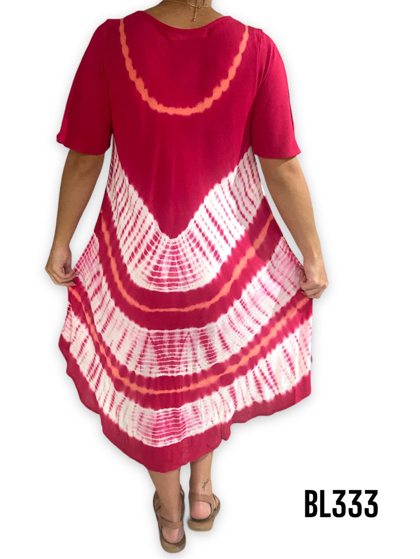Vestido Estampado de Dama con mangas