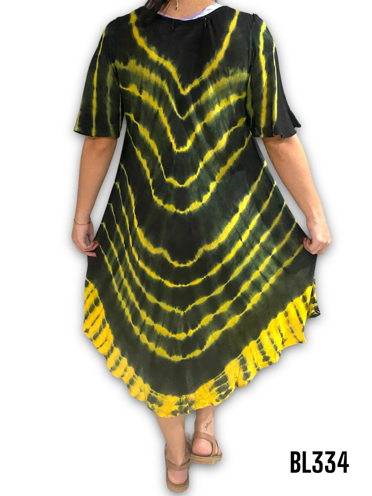 Vestido Estampado de Dama con mangas