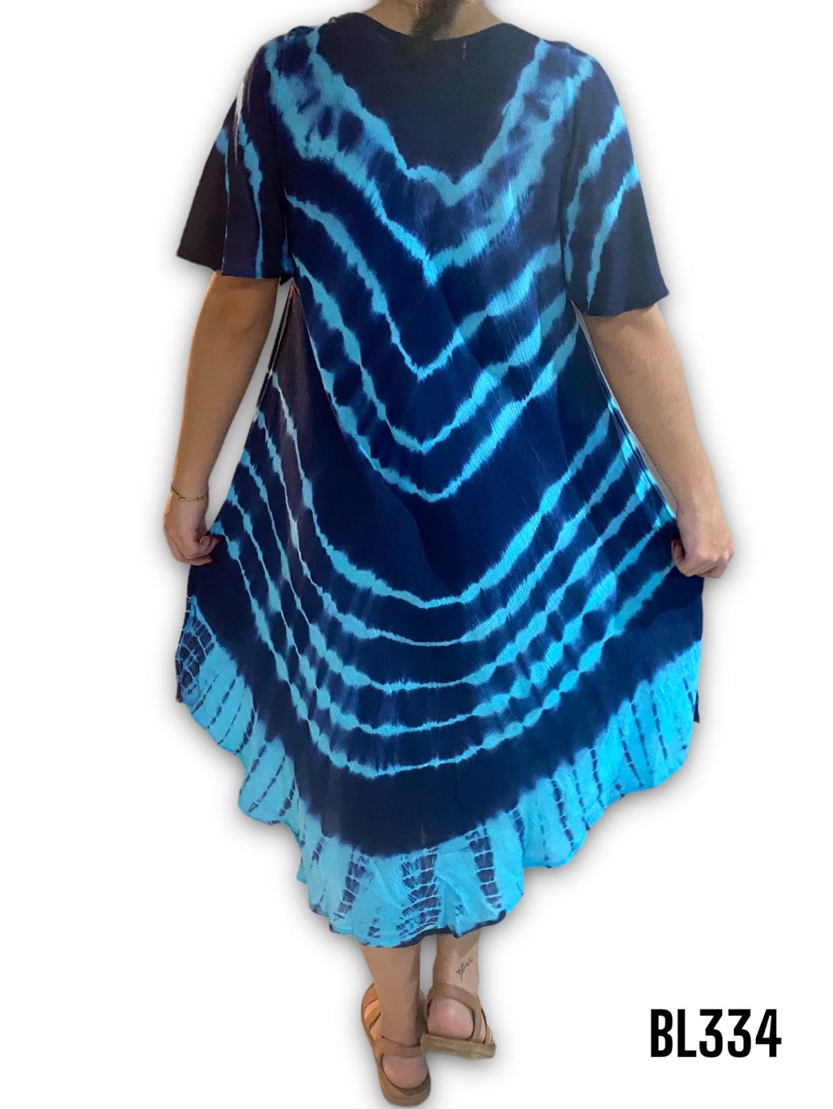 Vestido Estampado de Dama con mangas