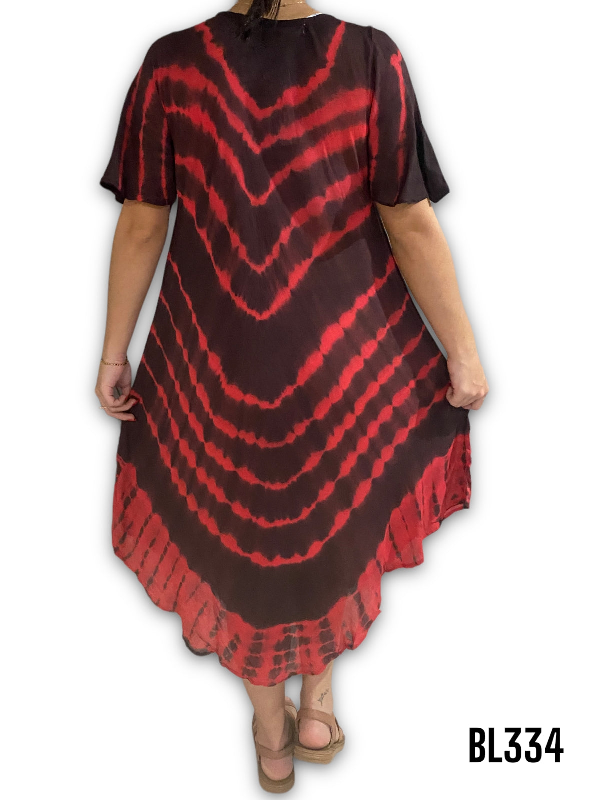 Vestido Estampado de Dama con mangas