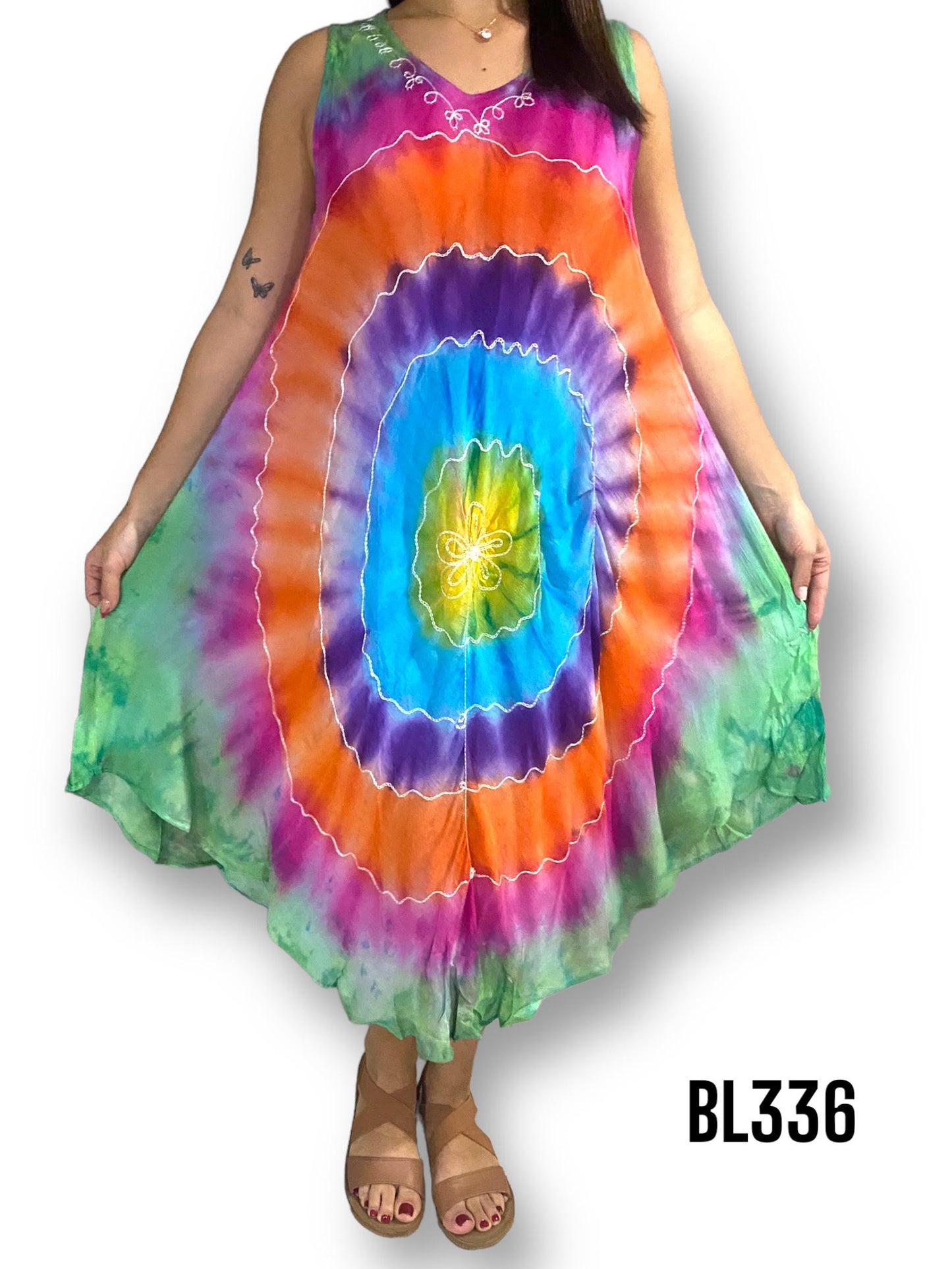 Vestido Estampado de Dama sin mangas