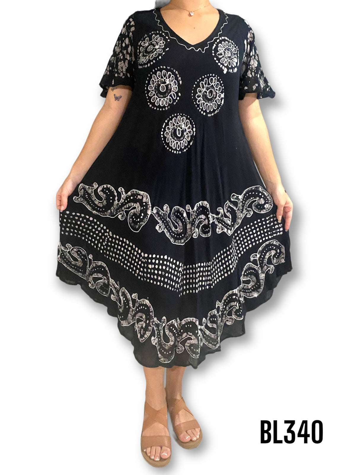 Vestido Estampado de Dama sin mangas