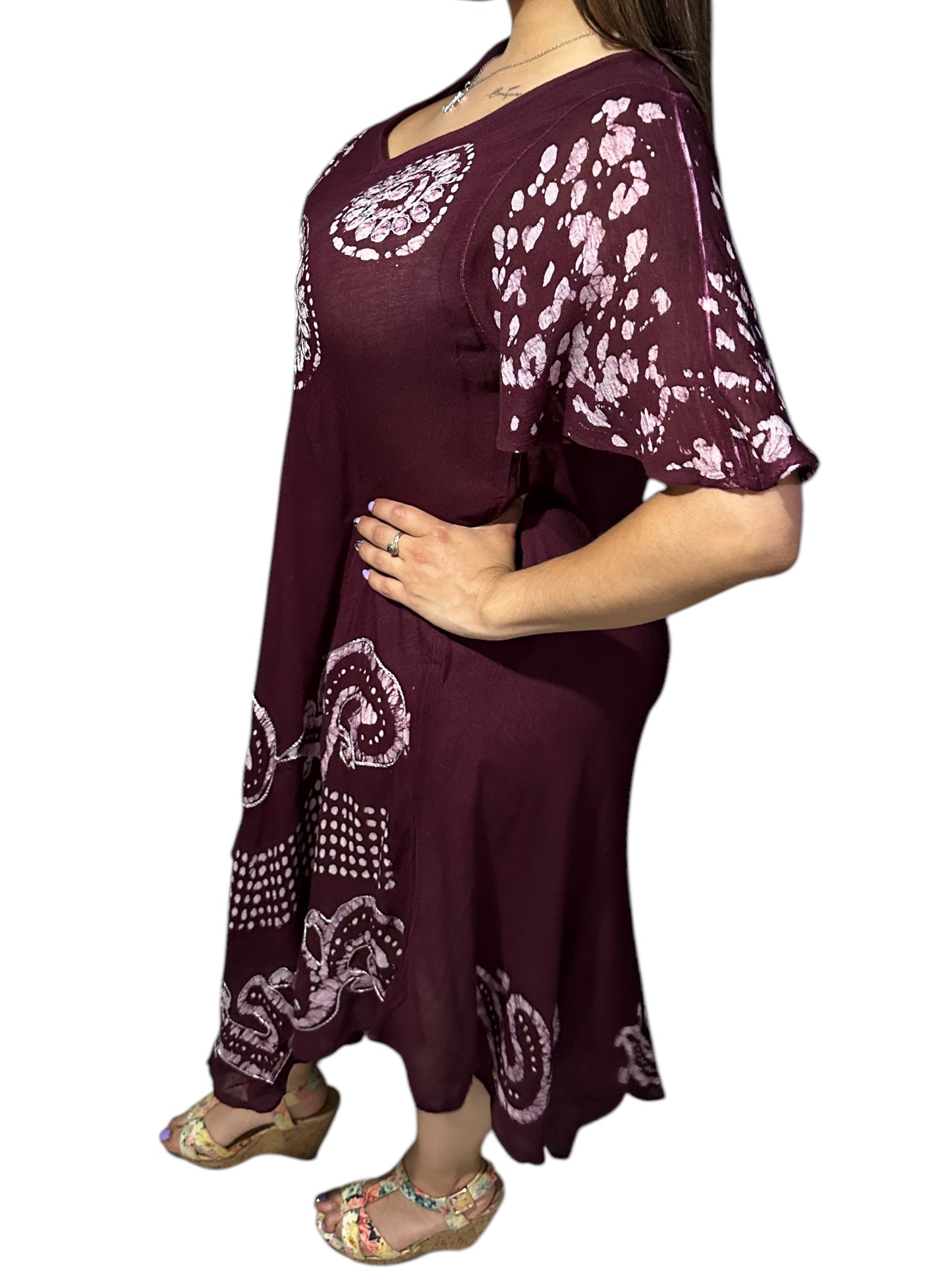 Bata de Dama Estampada sin mangas BL340