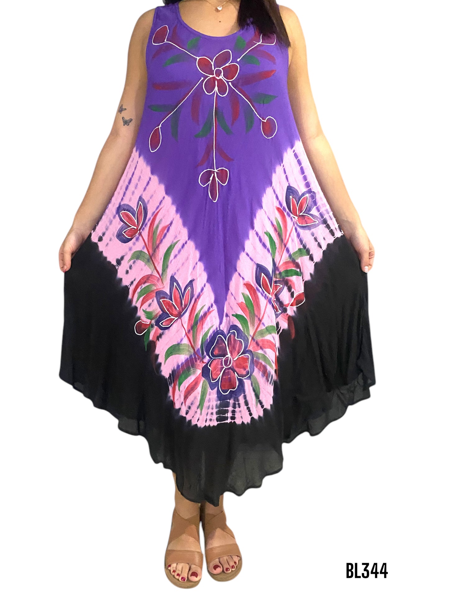 Bata de Dama Estampada sin mangas BL344