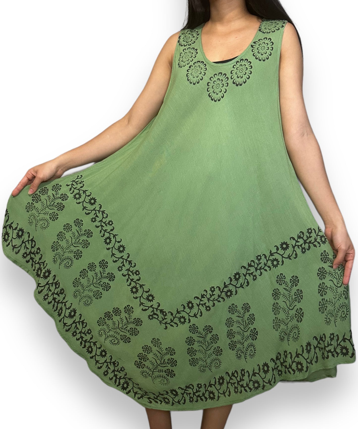 Bata de Dama Estampado Verde