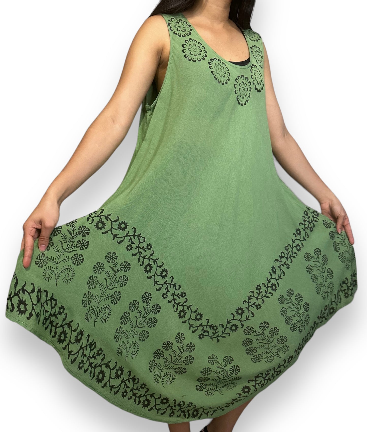 Bata de Dama Estampado Verde