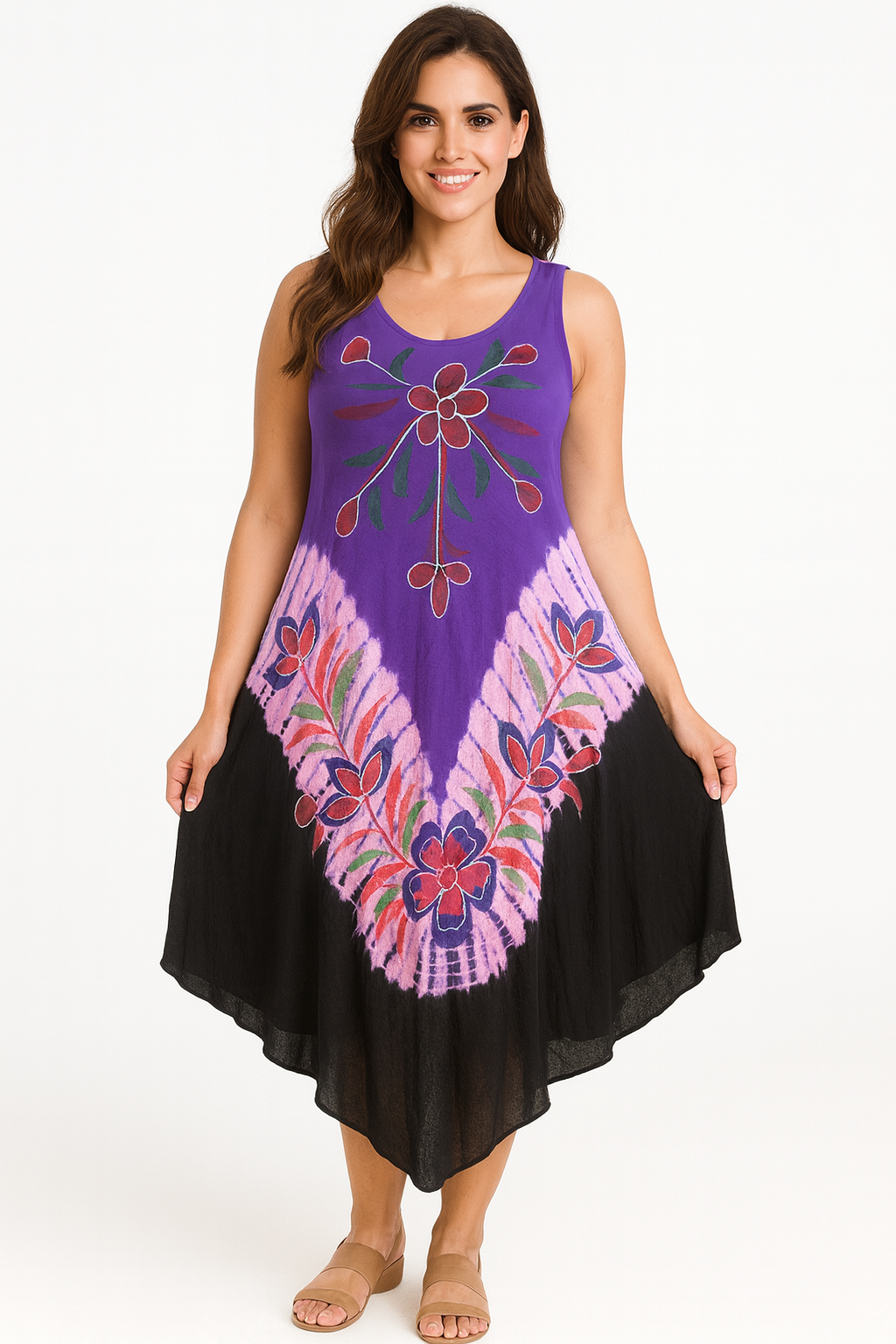Sleeveless Printed Women's Robe